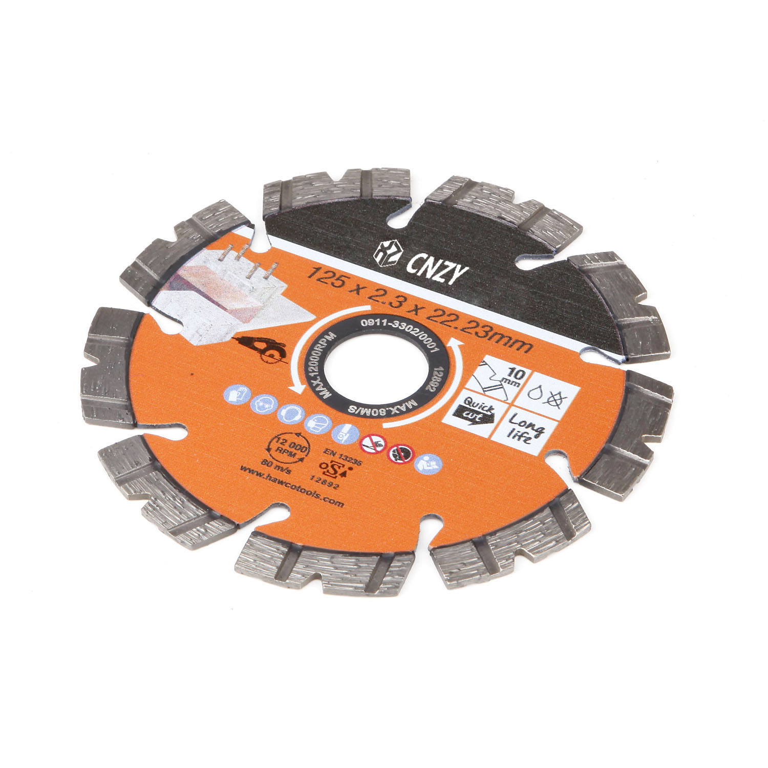 Diamond cutting disc