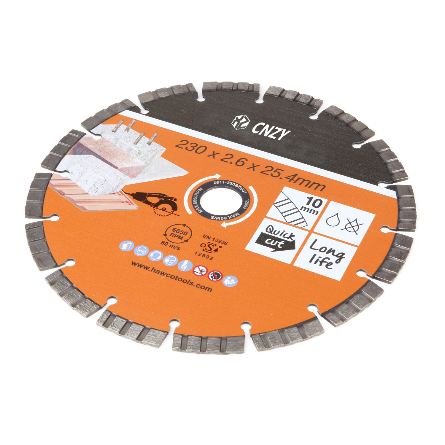 Diamond cutting disc