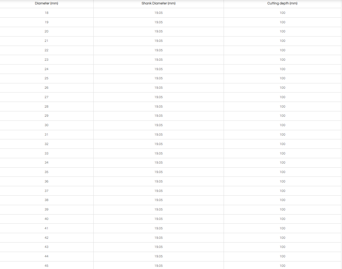 100MM Cutting Depth  TCT ANNULAR CUTTER