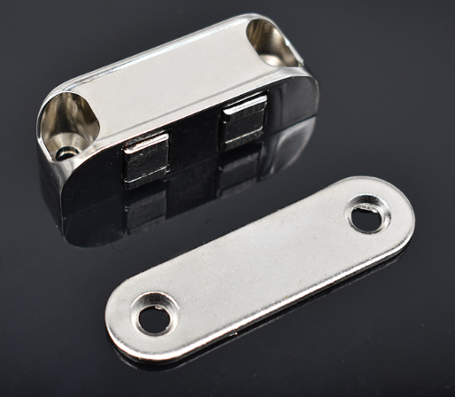 Zinc alloy nickel-plated cabinet magnetic door closer