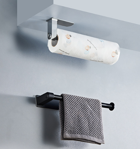 Perforation-free stainless steel paper towel holder