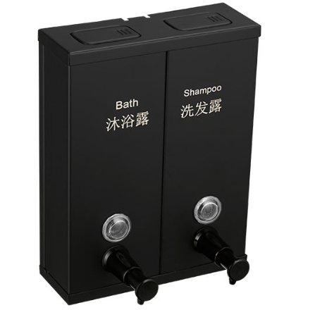 304 stainless steel double head black press soap feeder