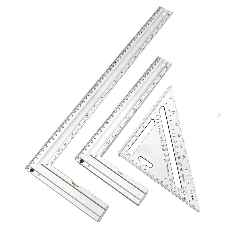Thickened 90 degree right angle ruler measuring marking ruler multifunctional aluminum alloy woodworking triangle ruler