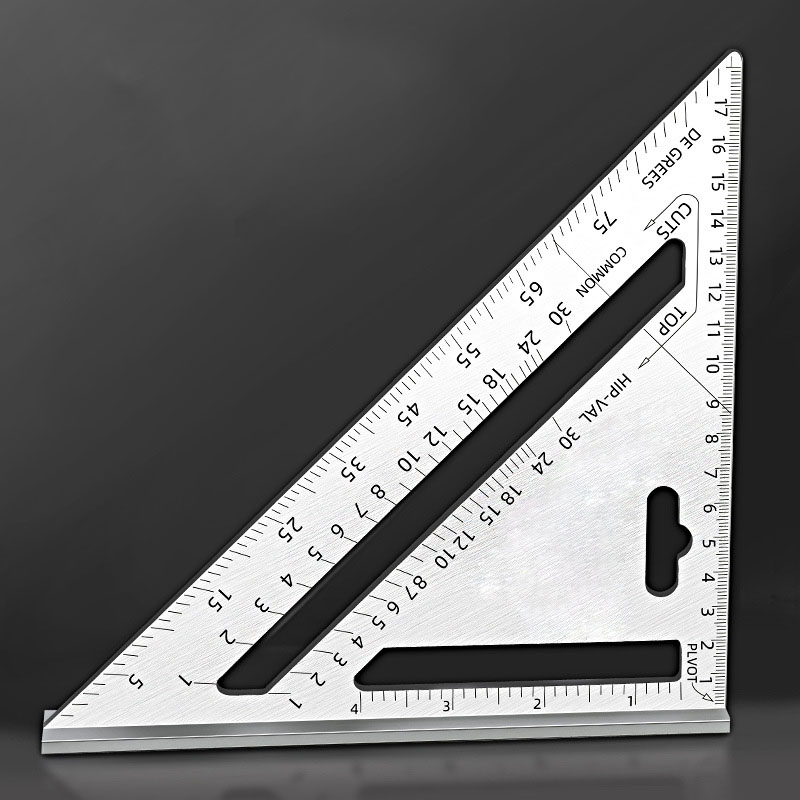 Thickened 90 degree right angle ruler measuring marking ruler multifunctional aluminum alloy woodworking triangle ruler