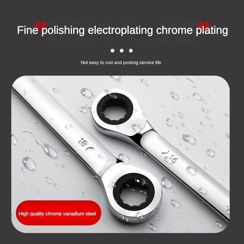 Factory Supply Double-Headed One-Way Ratchet Wrench Metric Manual Labor-Saving Quick Ratchet Wrench Plum Wrench