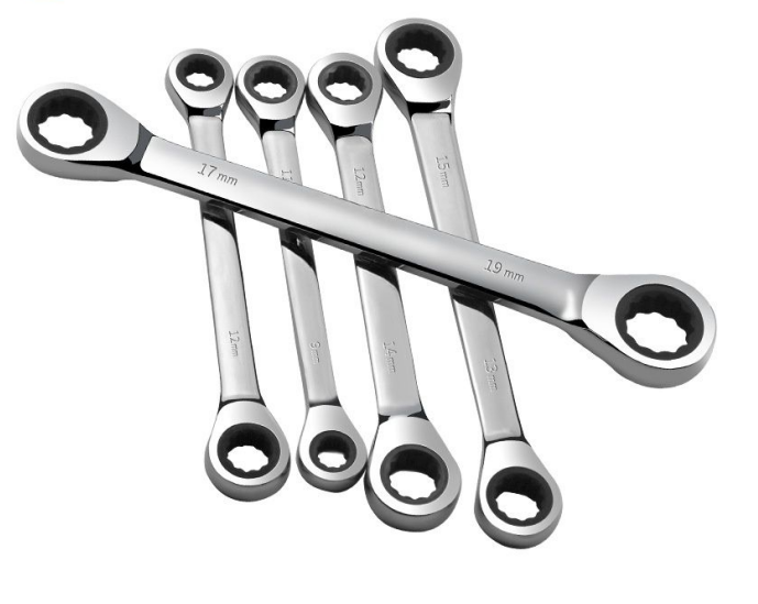 Factory Supply Double-Headed One-Way Ratchet Wrench Metric Manual Labor-Saving Quick Ratchet Wrench Plum Wrench