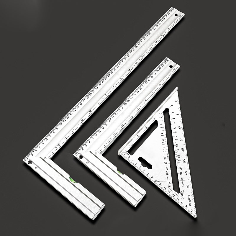 Thickened 90 degree right angle ruler measuring marking ruler multifunctional aluminum alloy woodworking triangle ruler